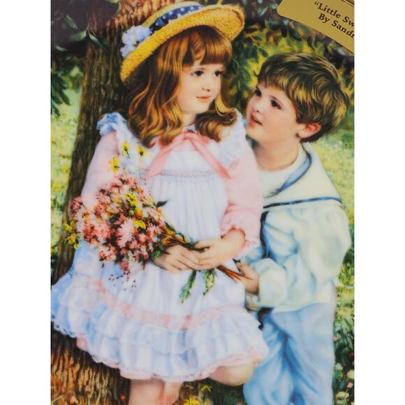 Little Sweethearts Sandra Kuck Fine China Year 1987 Wall Decor Plate 9" USA - Picture 2 of 11